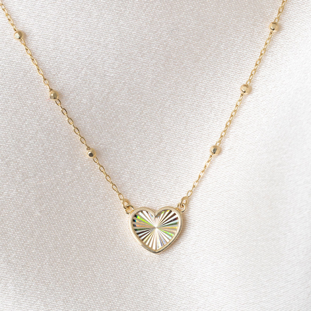 Prism Heart Necklace | 9ct Gold