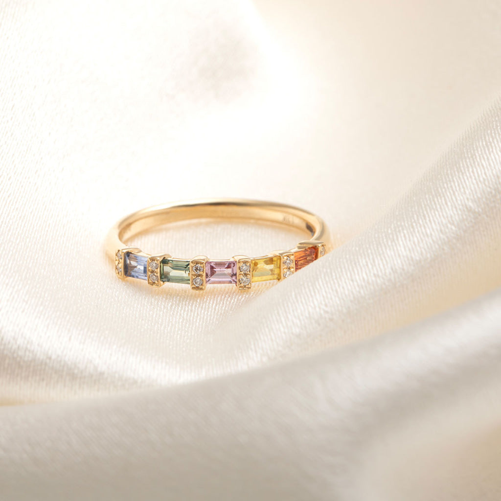 PRISM | Multi Sapphire & Diamond Ring - Rings