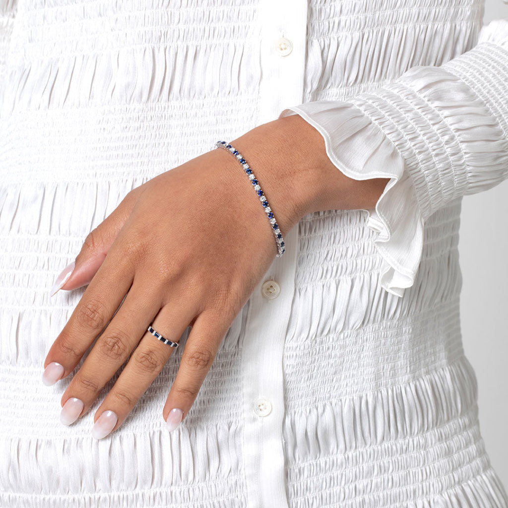 PRISM | Natural Sapphire & Diamond Ring in Platinum - Rings