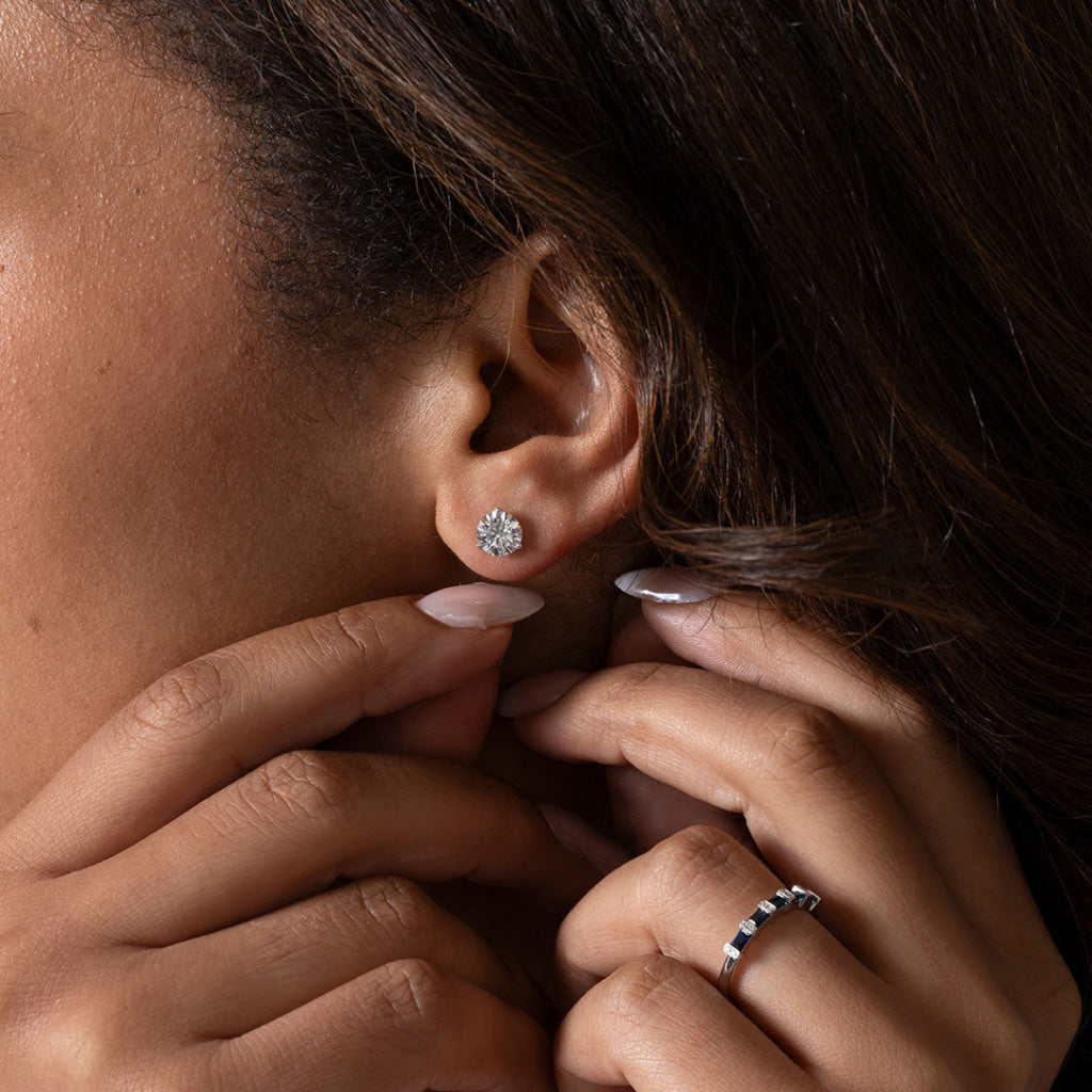 PRISM | Natural Sapphire & Diamond Ring in Platinum - Rings
