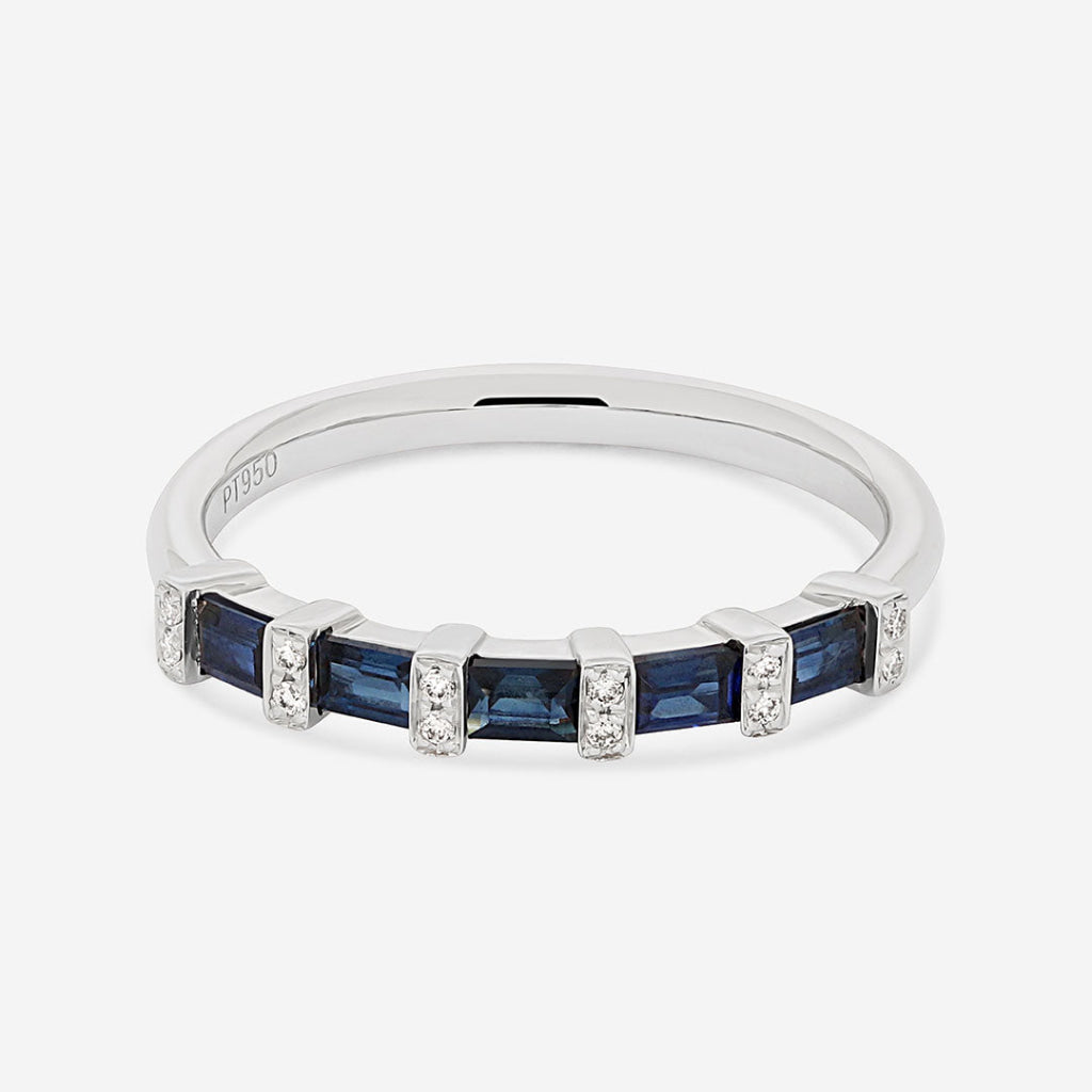 PRISM | Sapphire & Diamond Ring in Platinum - Rings