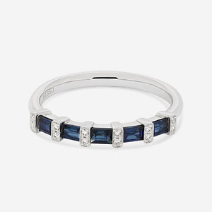 PRISM | Natural  Sapphire & Diamond Ring in Platinum