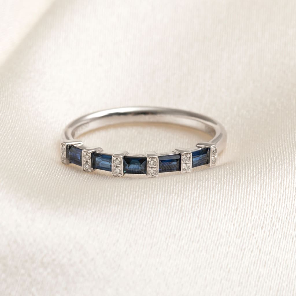 PRISM | Sapphire & Diamond Ring in Platinum