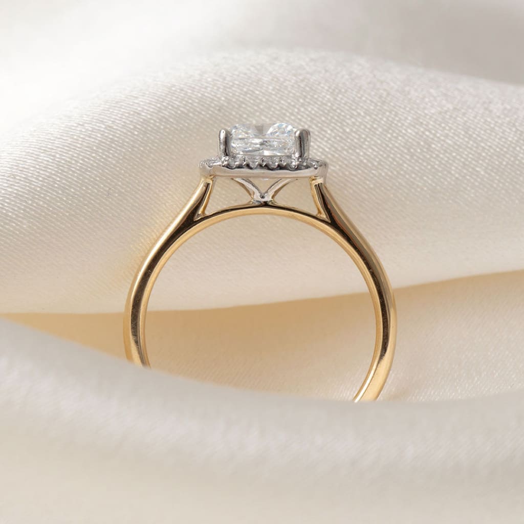 PRIYA | Cushion Halo Lab Grown Diamond Engagement Ring