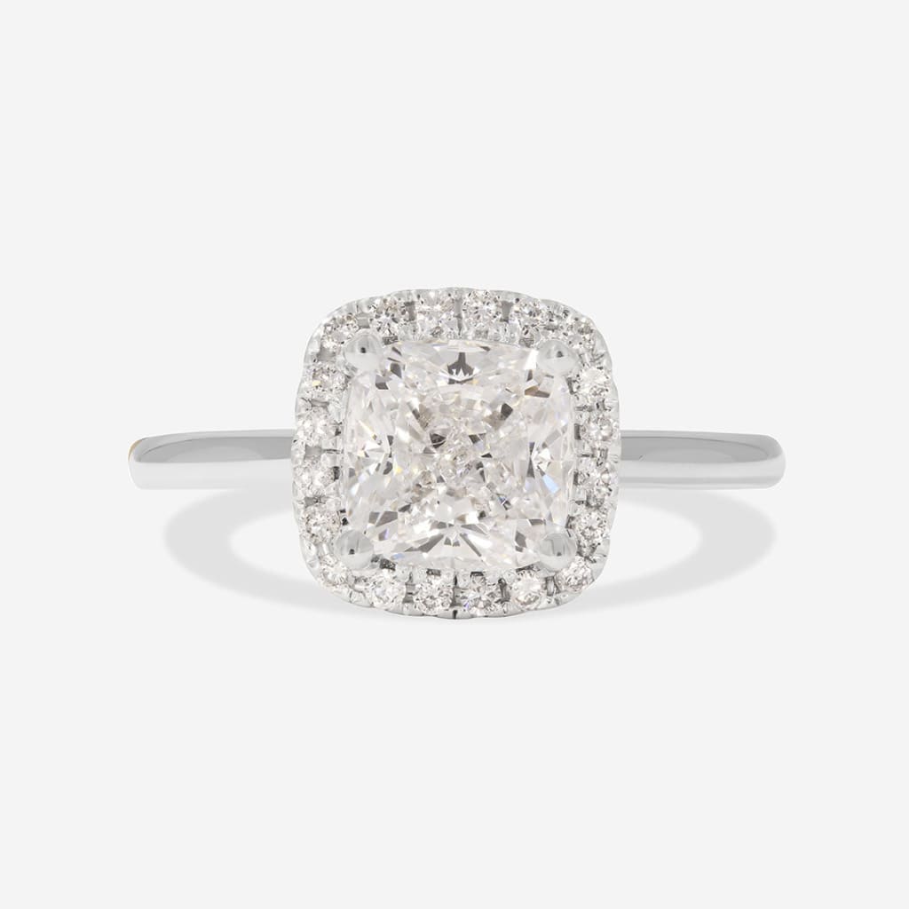 PRIYA| Cushion Solitaire Lab Grown Diamond Engagement Ring