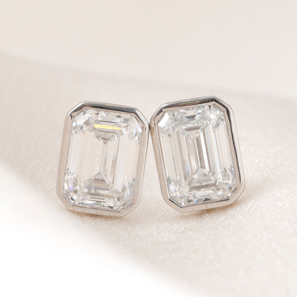 Pure - 2ct | Bezel Set Lab Grown Diamond Earrings