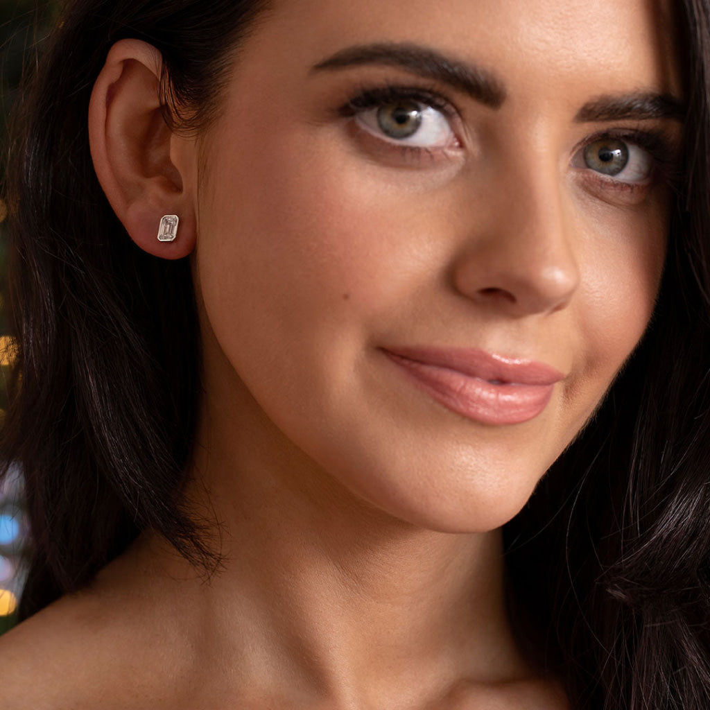 Pure - 2ct | Bezel Set Lab Grown Diamond Earrings