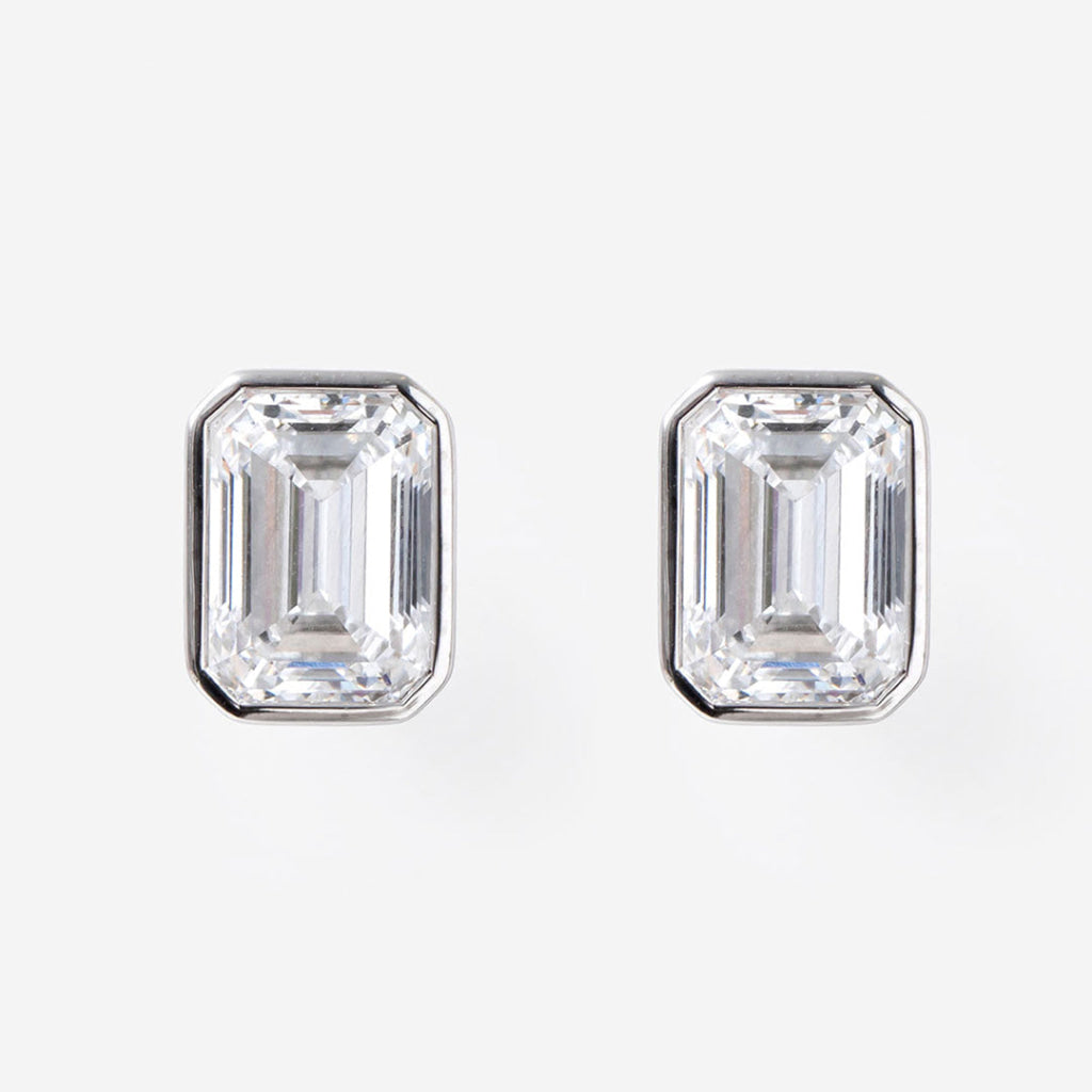 Pure - 2ct | Bezel Set Lab Grown Diamond Earrings