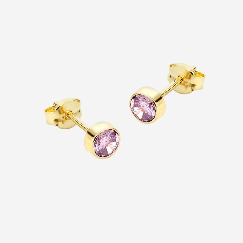 Purple Kids Earrings | 9ct Gold - Earrings