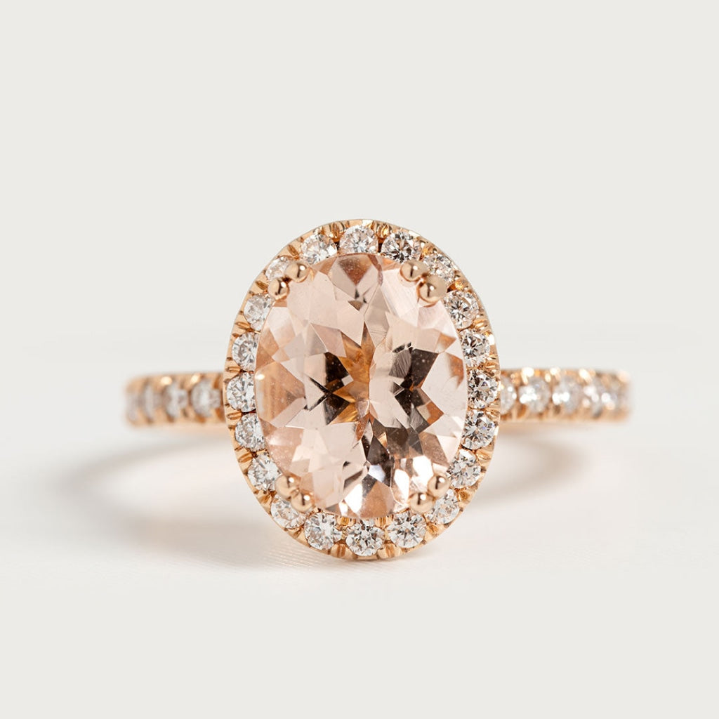 QUEEN | Morganite Diamond Ring - Rings