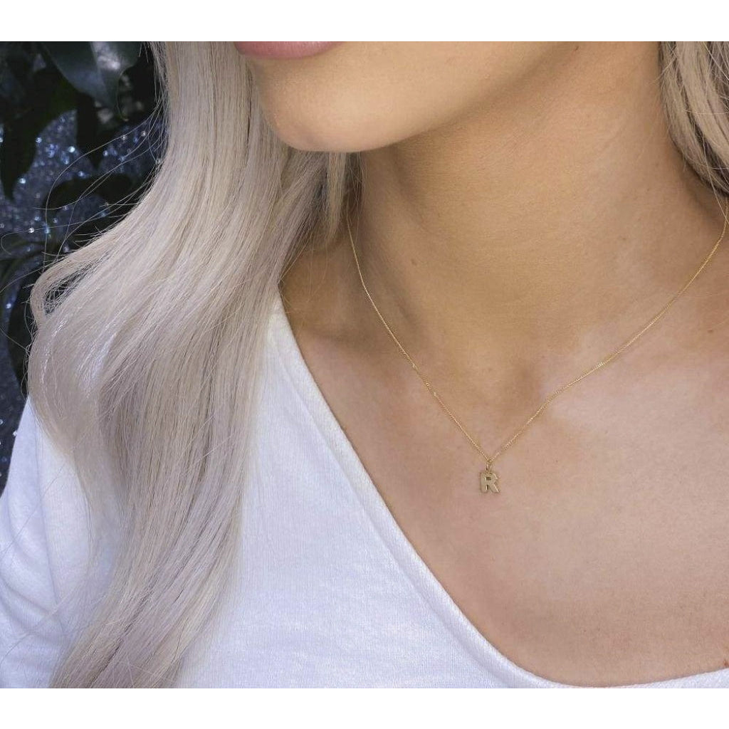 R - Necklace | 9ct Gold - Necklace