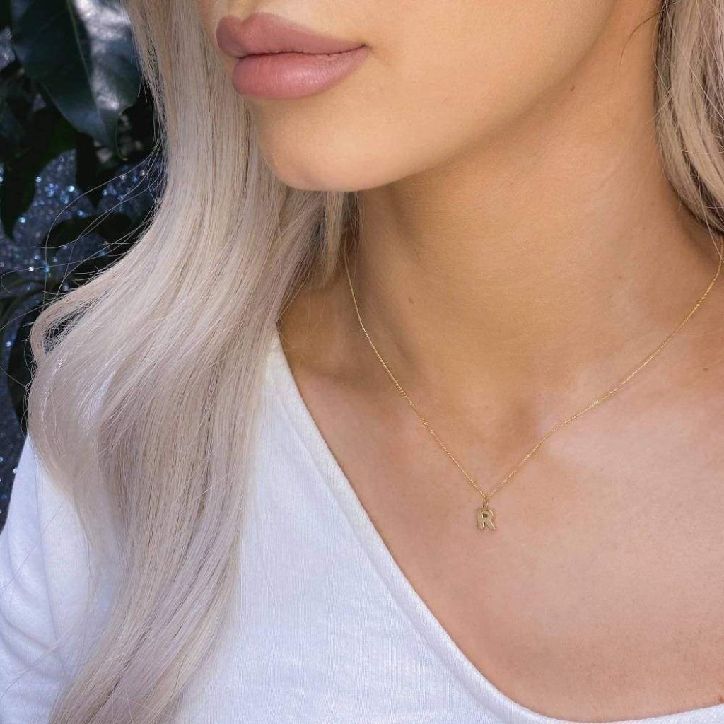 - R - Necklace | 9ct Gold