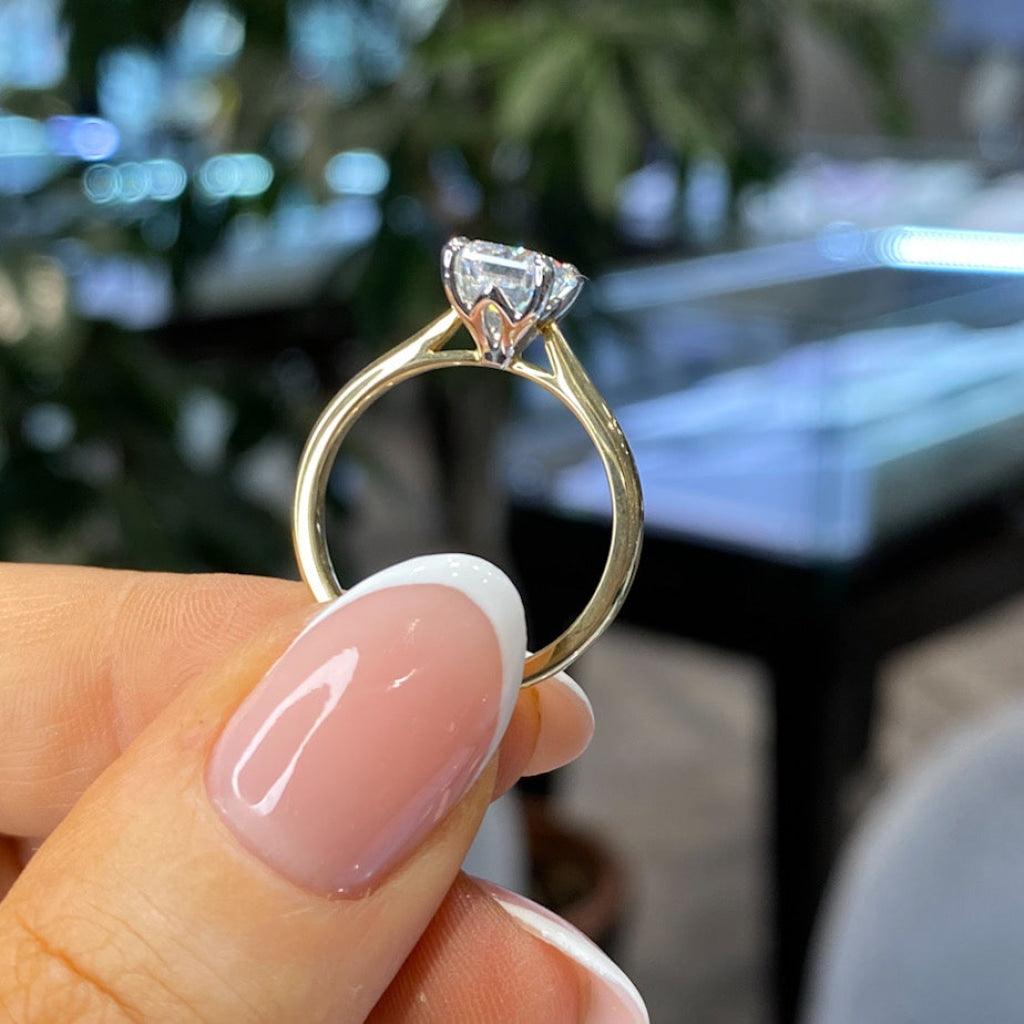 Radiance 1.50ct | Lab Grown Diamond Engagement Ring on models hand