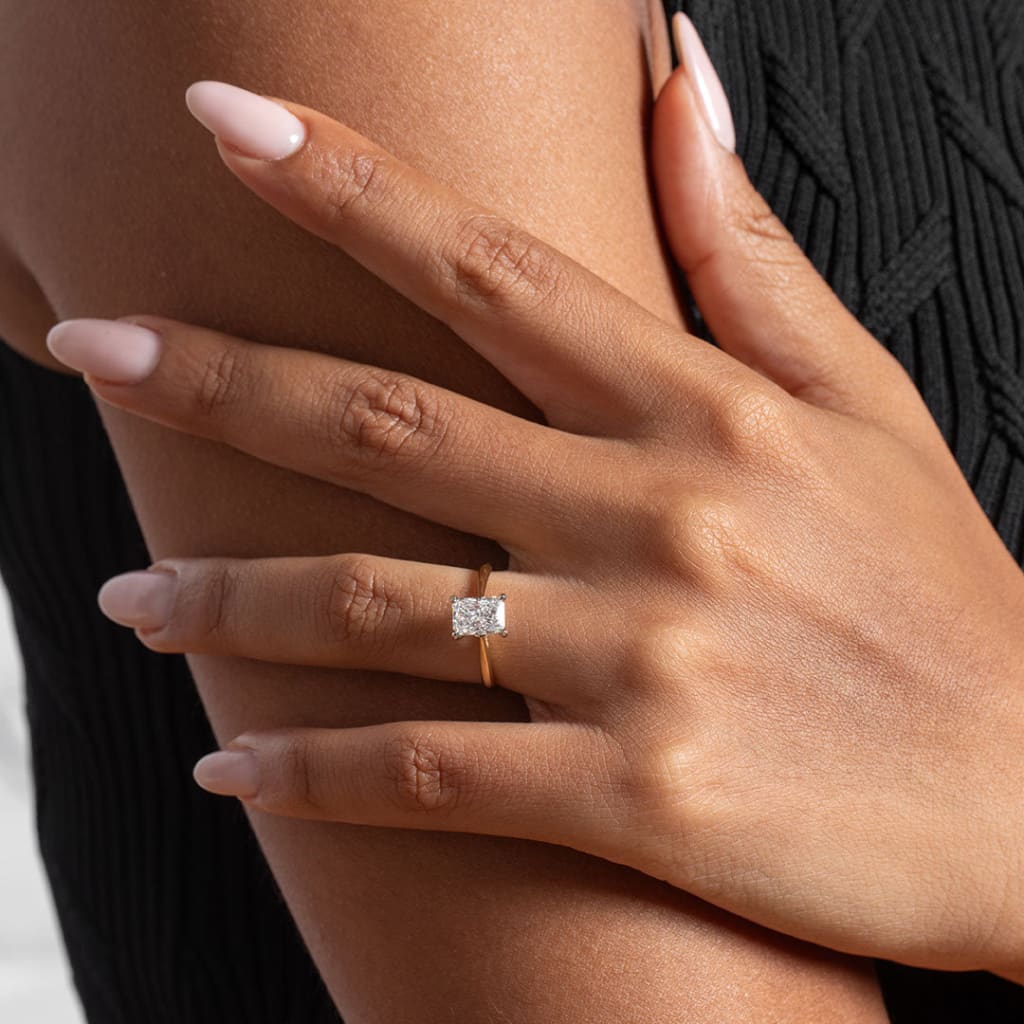 RADIANCE | Radiant Solitaire Lab Diamond Set in 18ct Gold 1.50ct