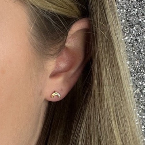 Rainbow Stud Earrings | 9ct Gold - Earrings