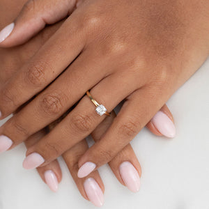 RAMSAY 0.78ct | Cushion Halo Diamond Engagement Ring in 18ct Gold