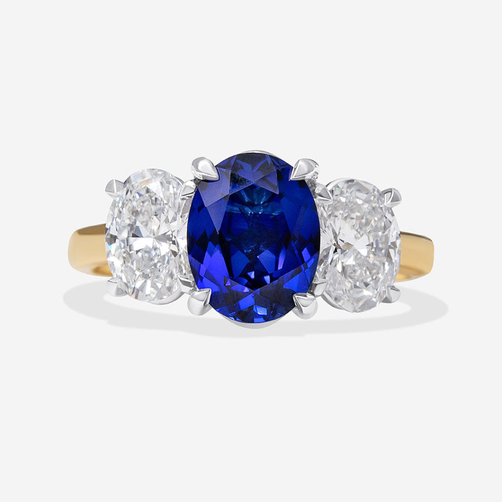 RAVEN | Lab Grown Sapphire Diamond Ring in 18ct Gold - Rings