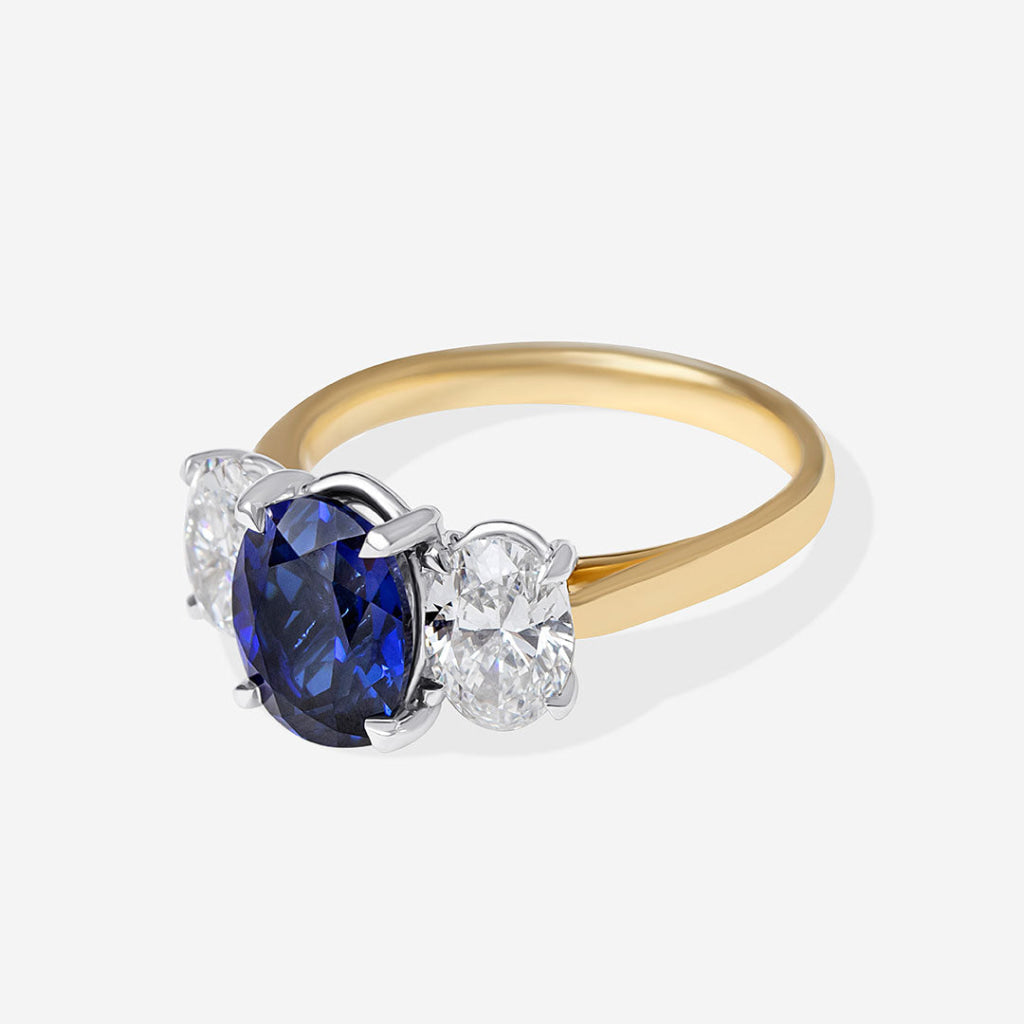 RAVEN | Lab Grown Sapphire Diamond Ring in 18ct Gold - Rings