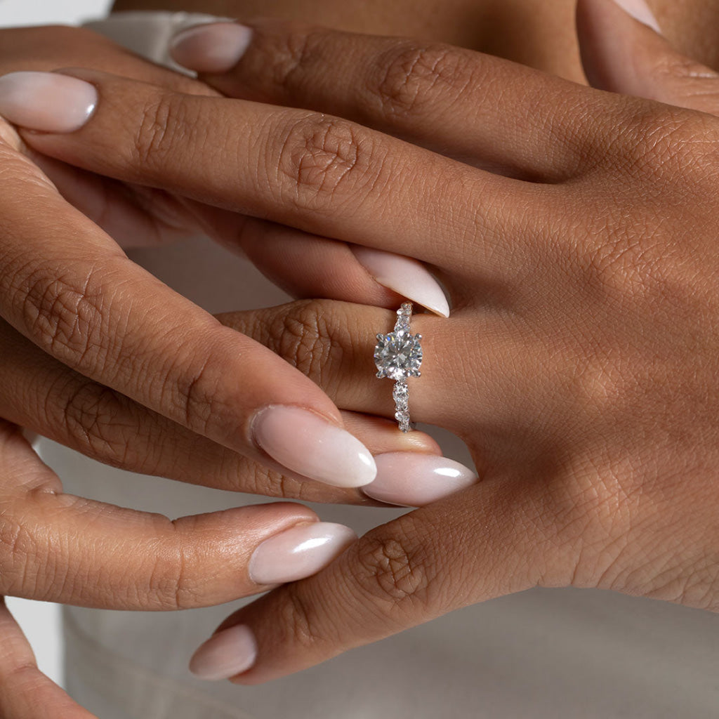 REBECCA 2ct | Round Solitaire Lab Grown Diamond Engagement Ring in Platinum