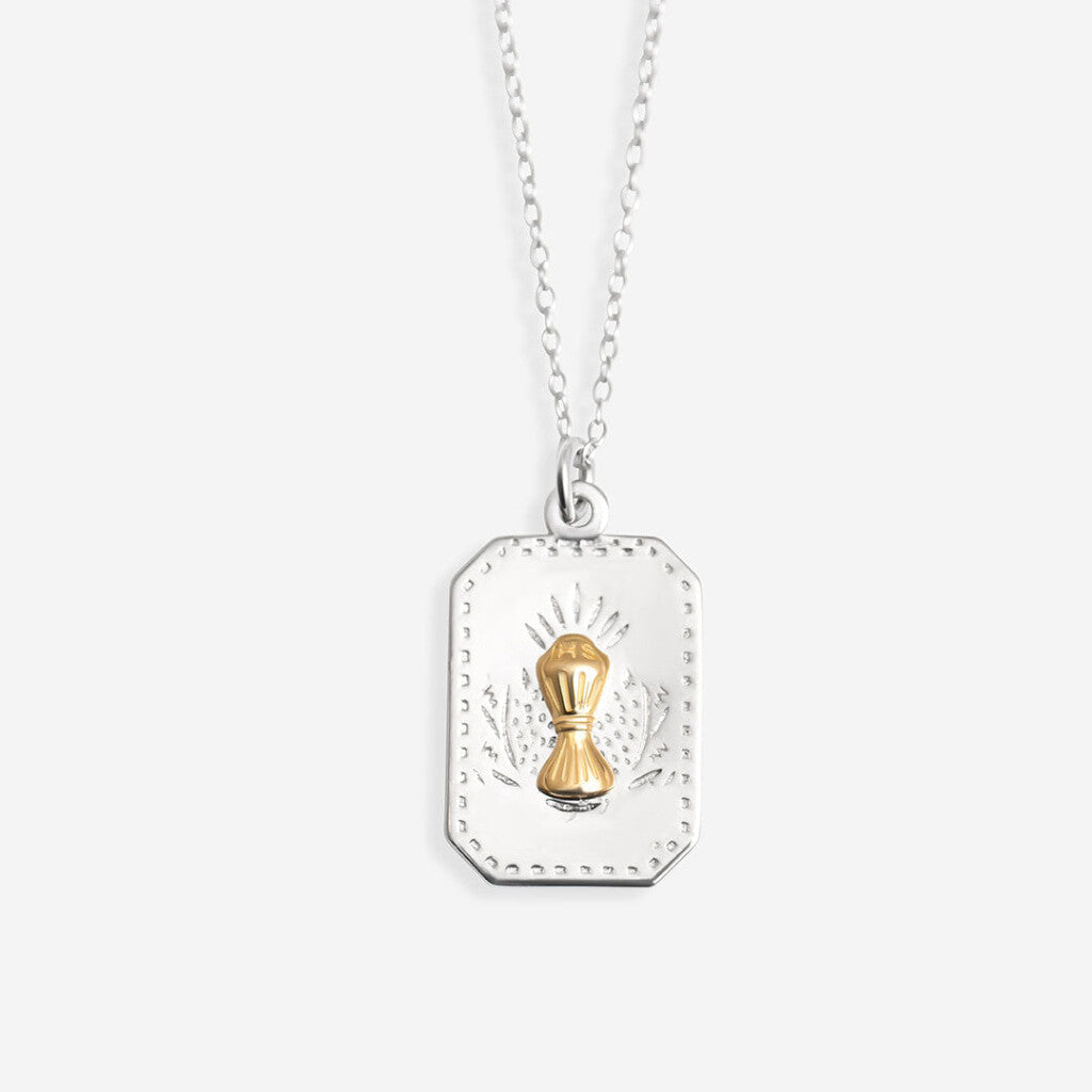 Rectangle Communion Medal Free Engraving | Sterling Silver