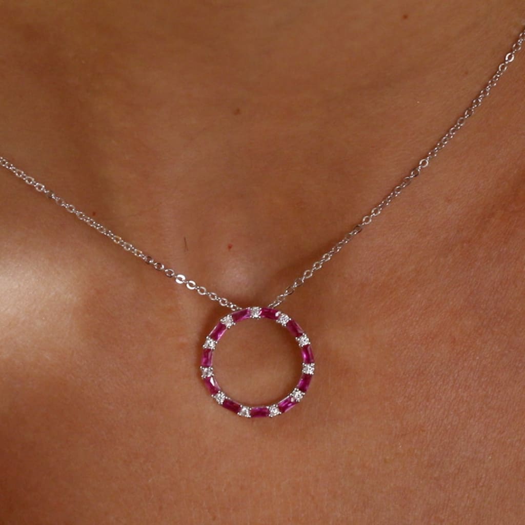 Red Euphoria Necklace | Sterling Silver