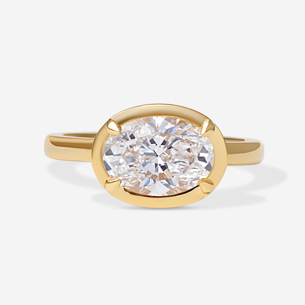 REESE 2ct | Oval Solitaire Lab Grown Diamond Engagement Ring in 18ct Gold