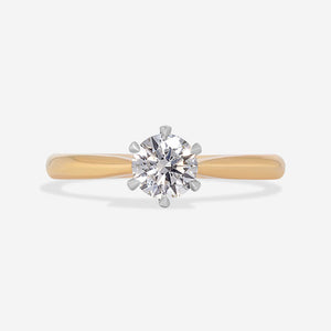 REGAL 0.50ct | Round Solitaire Lab Grown Diamond Engagement Ring in 18ct Gold