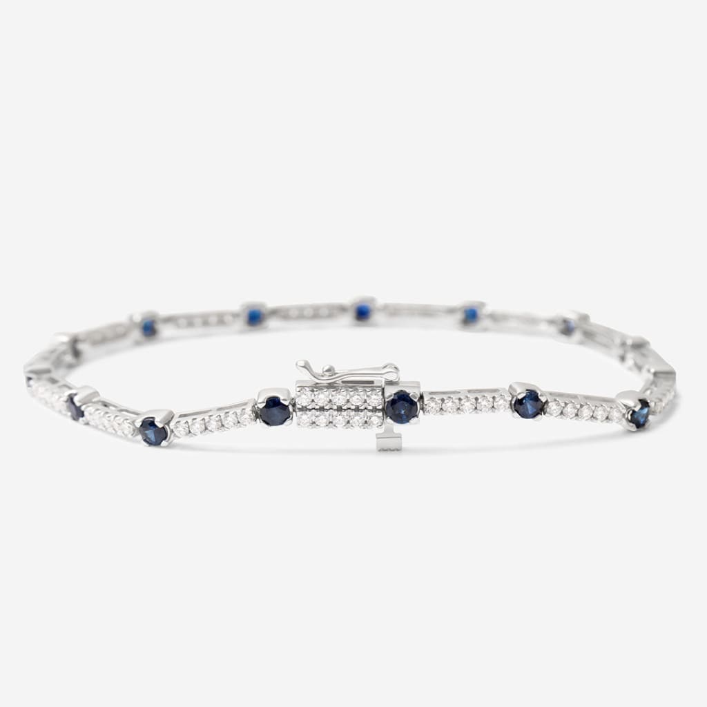 Remi Diamond & Sapphire Bracelet | 9ct White Gold - Bracelet