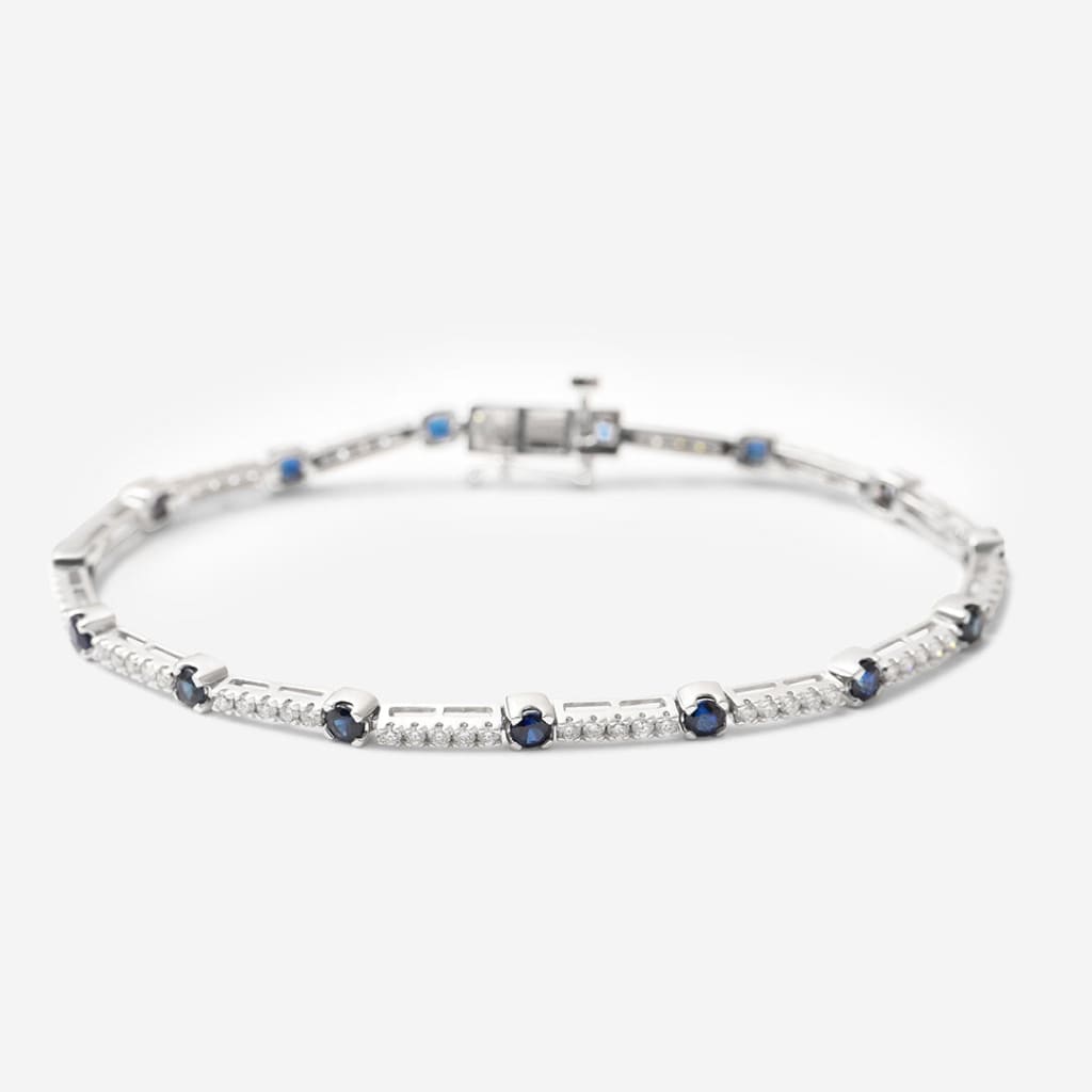 REMI Diamond & Sapphire Bracelet | 9ct White Gold