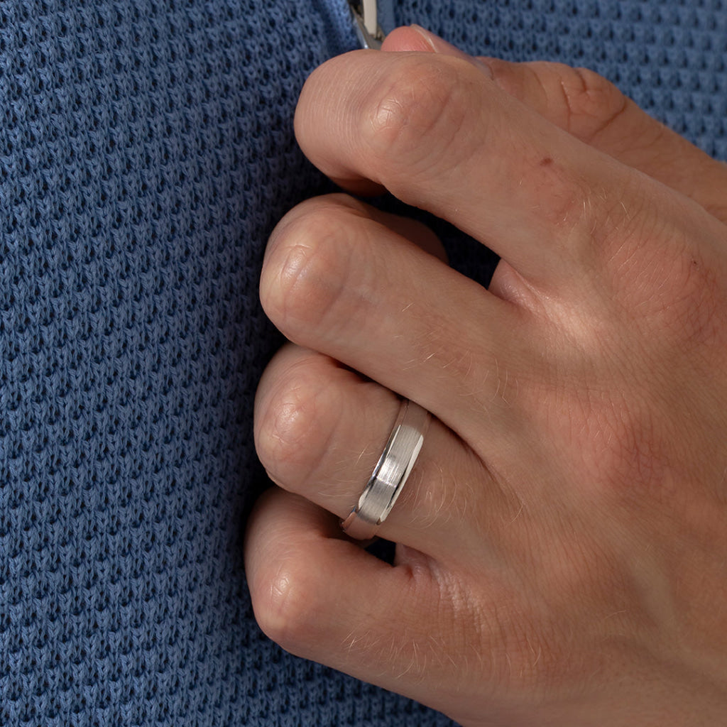 REYNOLDS 5mm | Men’s Wedding Ring in 9ct White Gold - Rings