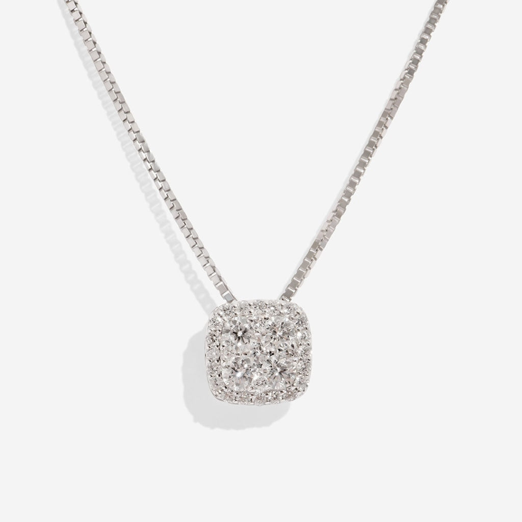 Rhea Diamond Necklace on white background