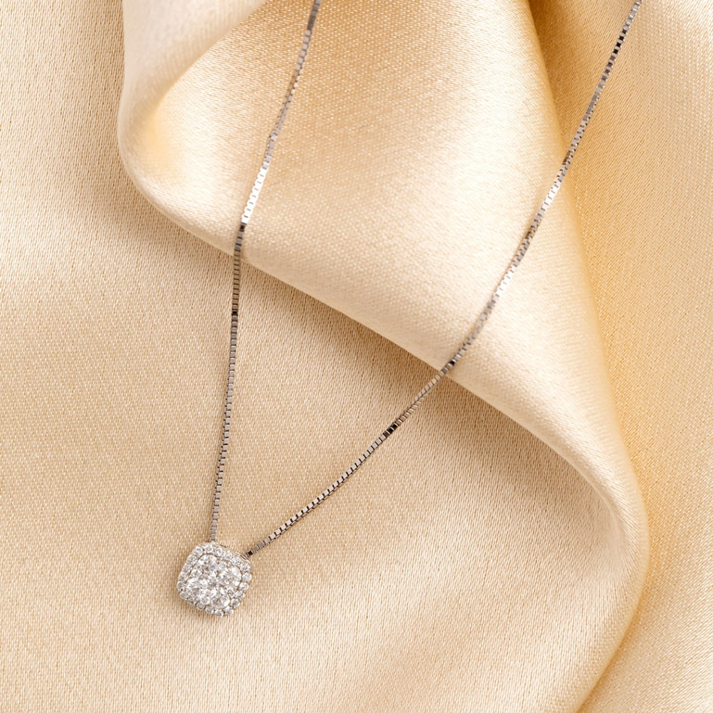 Rhea Diamond Necklace | 18ct White Gold 11