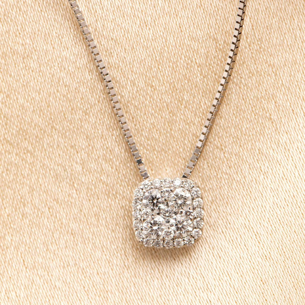 Rhea Diamond Necklace | 18ct White Gold 1