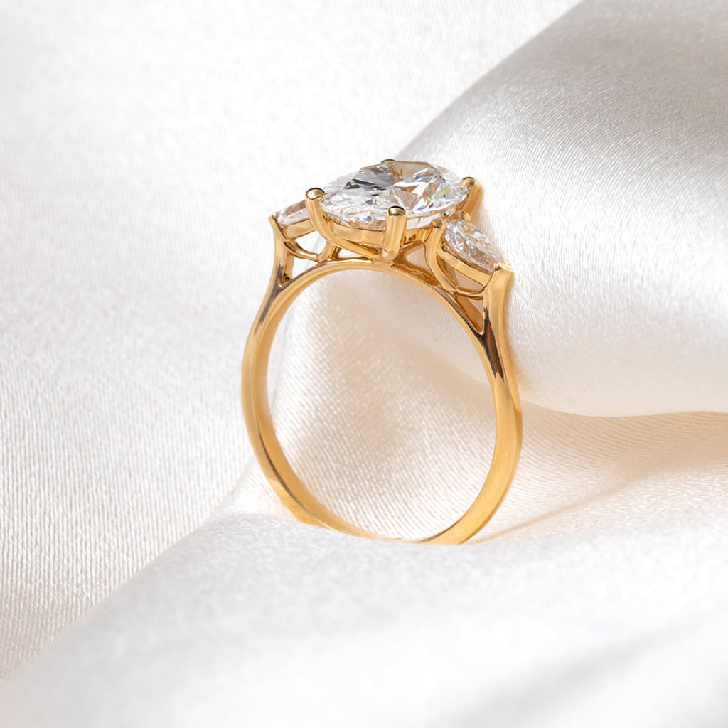 RHODES 3.40ct | Oval 3-Stone Lab Grown Diamond Engagement
