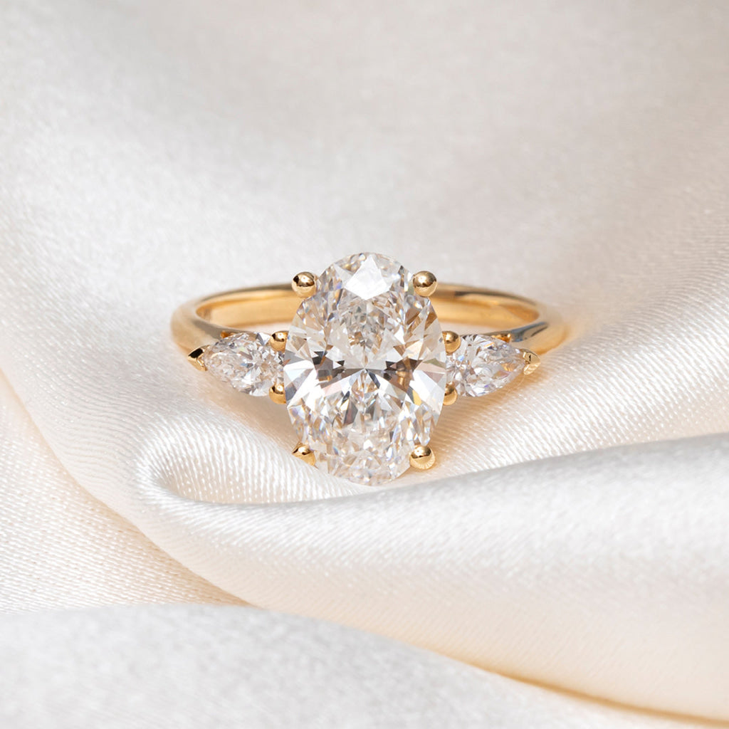 RHODES 3.40ct | Oval 3-Stone Lab Grown Diamond Engagement