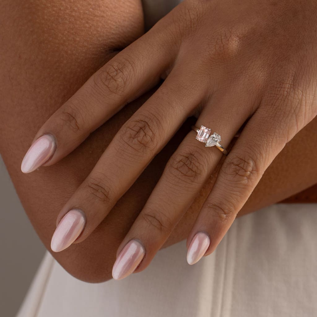 RIONA | Pear & Emerald Cut Toi Et Moi Lab Diamond