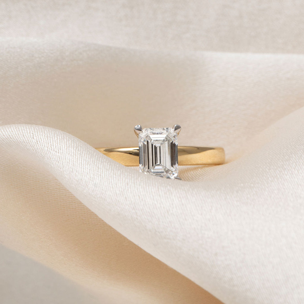 Riviera | Emerald Cut Solitaire Lab Grown Diamond