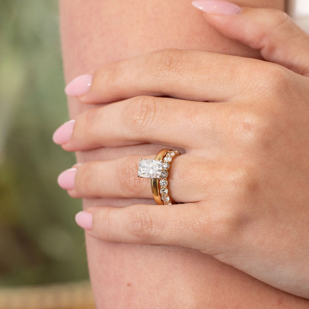 RIVIERA | Cushion Solitaire Lab Diamond Set in 18ct Gold