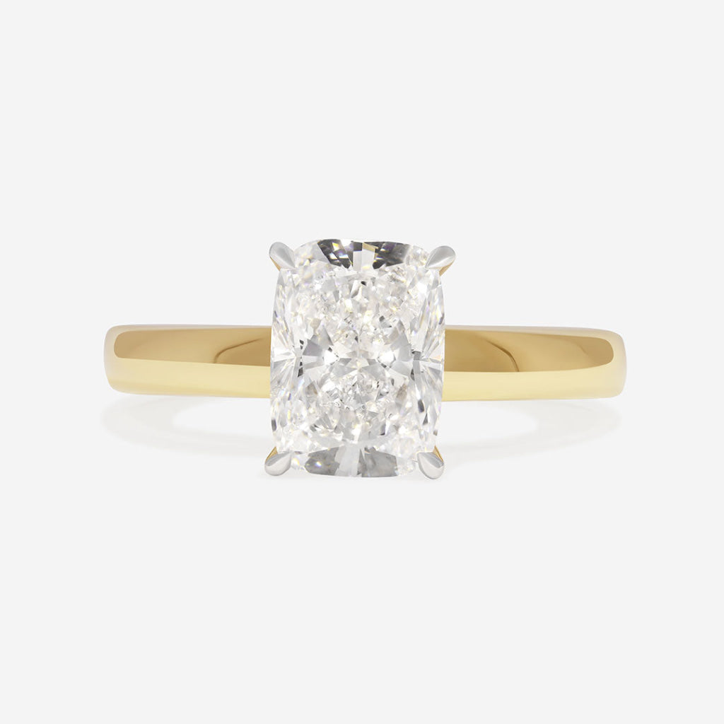 RIVIERA | Cushion Solitaire Lab Diamond Set in 18ct Gold