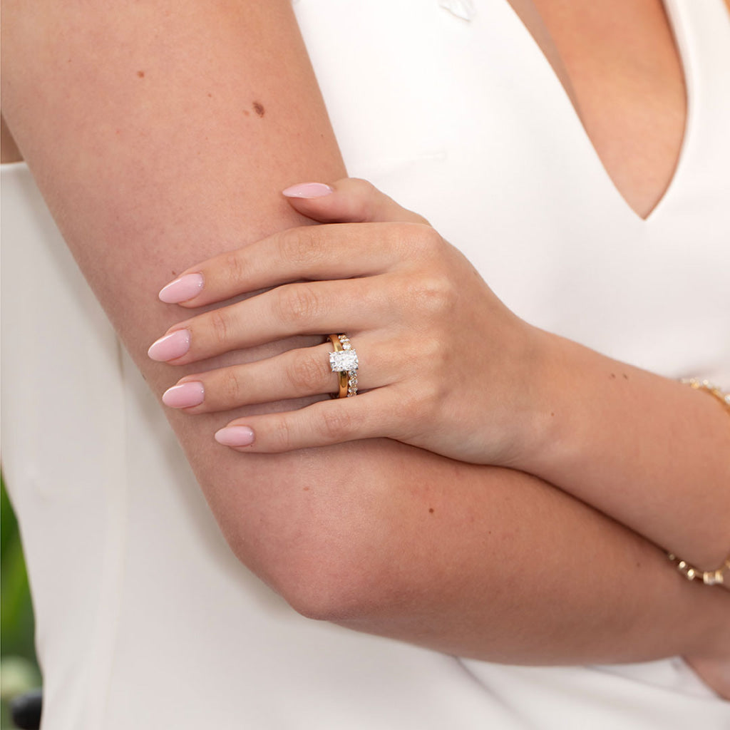 RIVIERA | Cushion Solitaire Lab Diamond Set in 18ct Gold