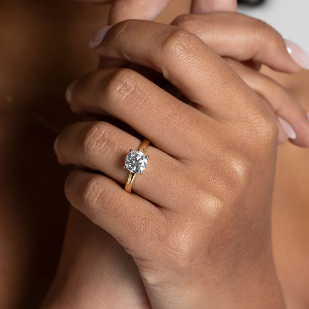 RIVIERA 2ct | Round Solitaire Lab Grown Diamond Engagement