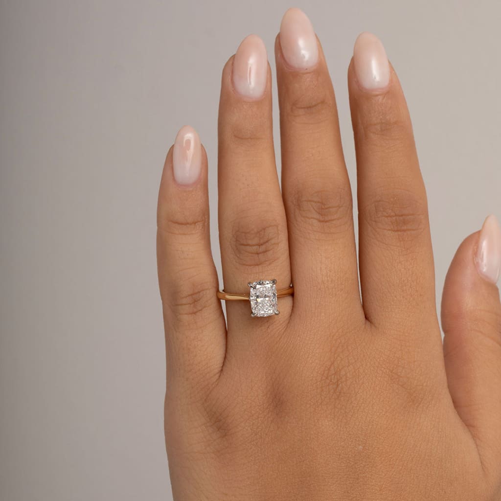 ROCHELLE | Cushion Solitaire Lab Diamond Set in 18ct Gold