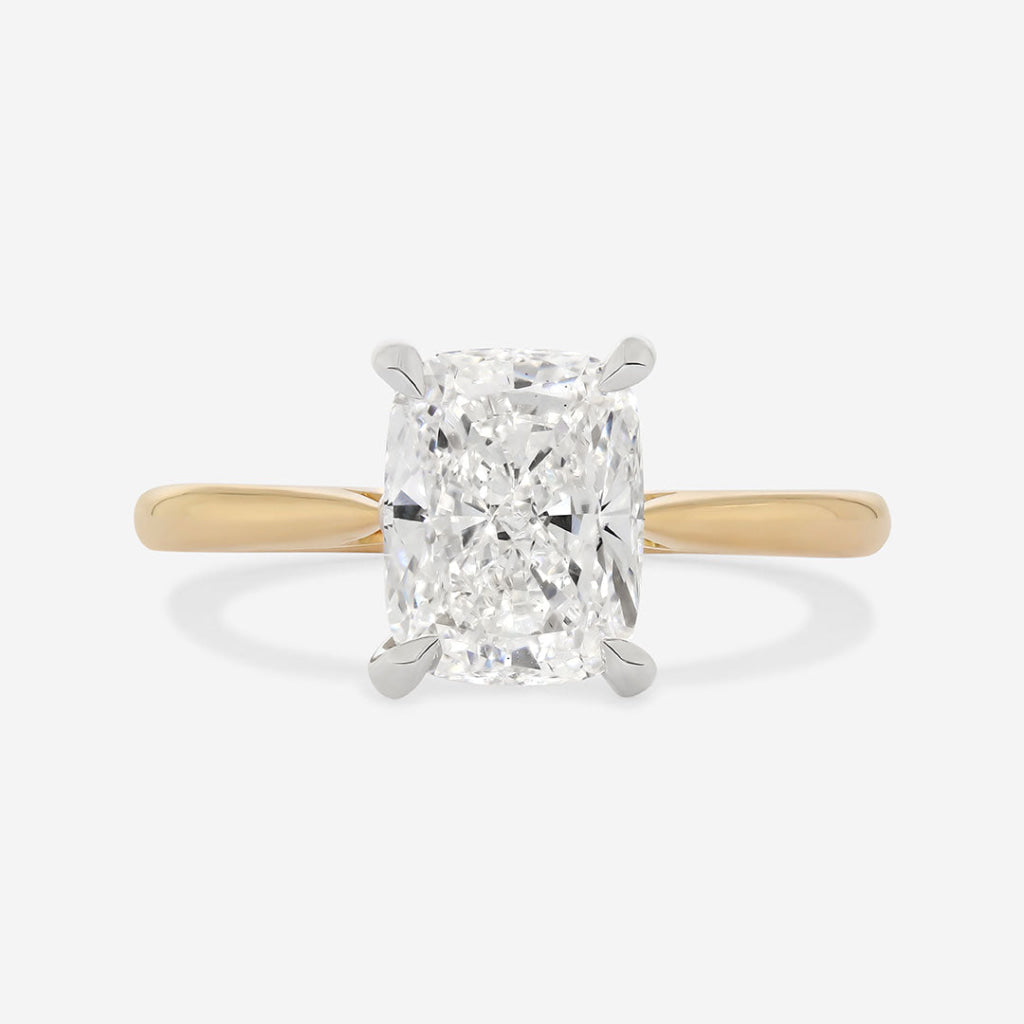 elongated cushion engagement ring solitaire