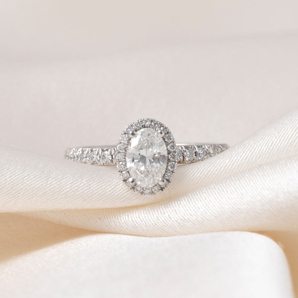 ROOK 1.20ct | Oval Halo Natural Diamond Engagement Ring
