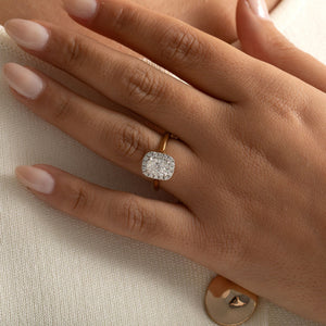 RORY 1.20ct | Cushion Halo Lab Grown Diamond Engagement Ring in 18ct Gold