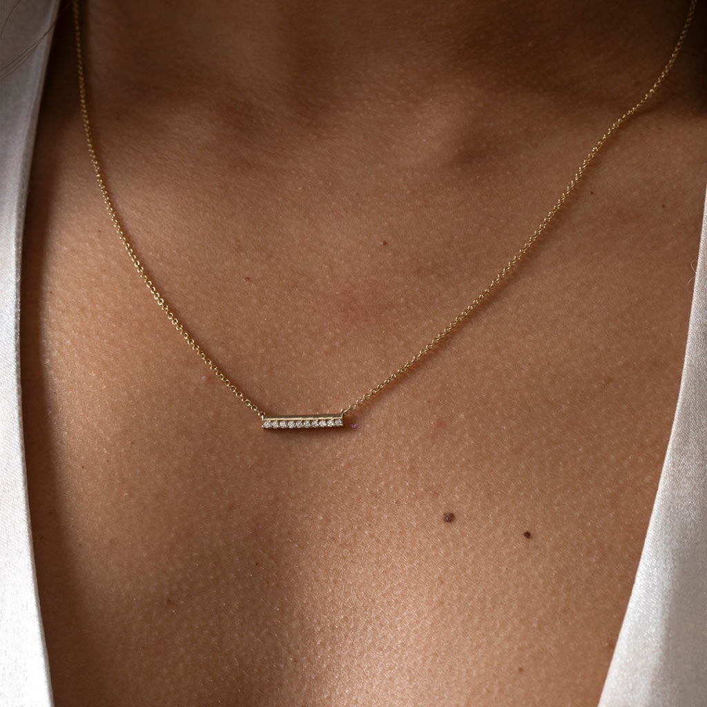 Rosemoore | Natural Diamond Necklace in 9ct Gold - Necklace