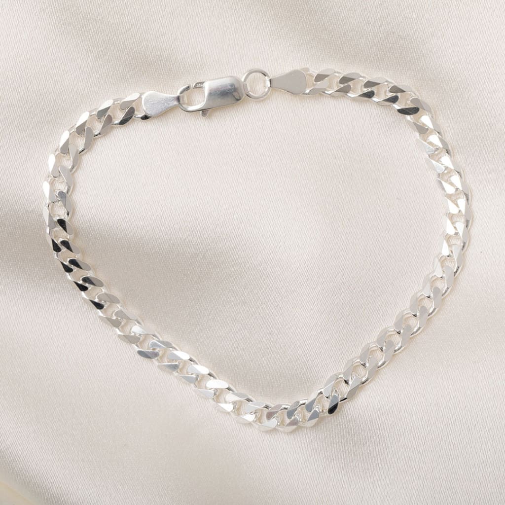 Ross | 8’’ Silver Curb Bracelet - Bracelet