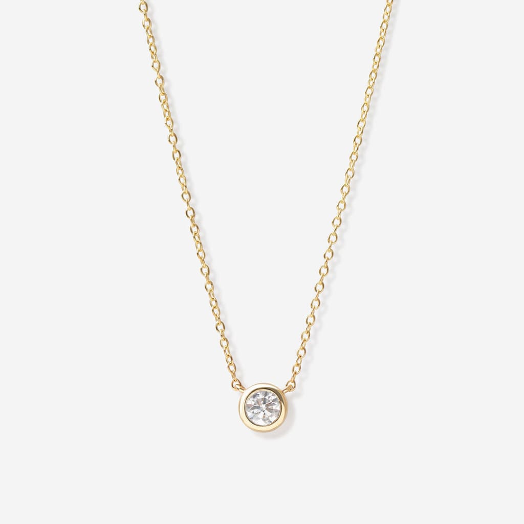 Round Diamond Necklace 0.25ct | 9ct Gold - Necklace