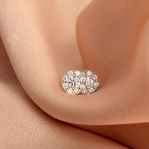 Round Halo Diamond Earrings - 0.52ct | 18ct White Gold