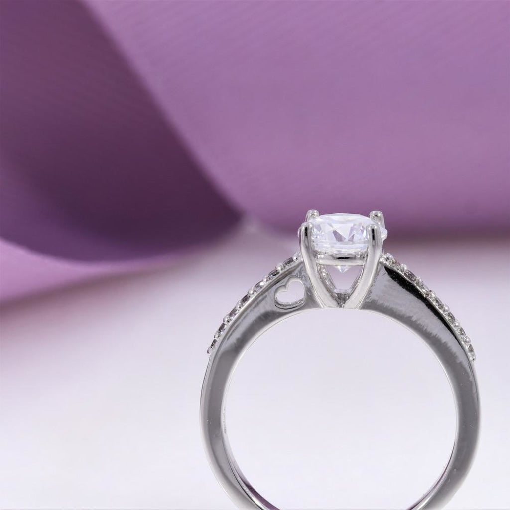 Solitaire Promise Ring | Sterling Silver - Rings